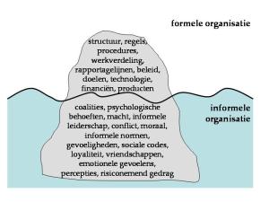ijsberg fromele informele organisatie